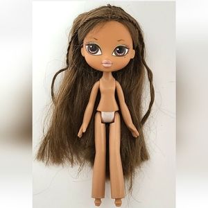MGA Bratz Kidz Yasmin Doll 2007 7" Brown Hair and Eyes Beauty Mark Nude No Feet